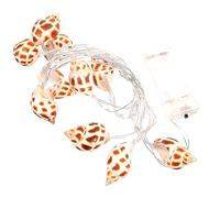 Gatuida Sea Conch Garland String Lights Battery Operated LED Beads Outdoor Indoor Fairy Light Decoration for Bedroom Party Room Nordic Style Warm Ambiance