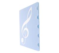 Gatuida Sheet Music Folder Plastic and Metal Material Music Folder A4 for Musicians with Double Side Writable Index Tabs Holds 40 Scores Blue for Live Shows and Studios