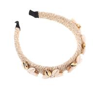 Gatuida Shell Hemp Rope Headband Wide Seaside Headpiece Hair Jewelry for Women Girls Wedding Beach Party