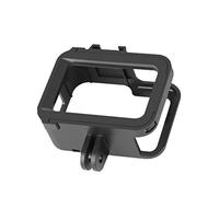 Gatuida Shock-resistant Protective Frame Compatible for GoPro Hero8 Side Opening Housing Case with Cold Shoe for Microphone Easy Install Black