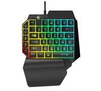 Gatuida Silent Mechanical Keyboard Left-handed Gaming Keyboard Rgb Backlight Single-hand Control Keypad for Laptop Gaming