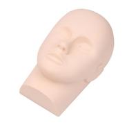 Gatuida Silicone Eyelash Extension Mannequin Head for Makeup Practice Lash Training Tool with Realistic Human Eye Design Skin Tone Lash Practice Head for Beauty Students and Professionals