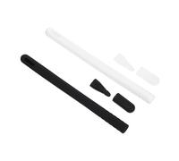 Gatuida Silicone Pencil 2 Protector Sleeve and Tip Caps for Compatible Stylus 2, Non-slip Stylus Cover Set for Tablet Users, White and Black Protective Pen Cases for Tablet