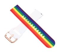 Gatuida Silicone Rainbow Watchband Compatible with Samsung Watch Active Unisex Fashion Strap Lightweight Comfortable for Daily Wear and Gift