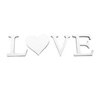 Gatuida Silver Acrylic Mirror Wall Decals with 3D Effect and Light Reflecting Feature, Self-Adhesive Eva Letters and Heart-Shaped Stickers for Living Room Decoration on Valentine's Day Or