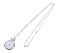 Gatuida Silver Alloy Hanging Pocket Watch with Roman Numerals, Modern Glass Face, Convenient to Carry, Chained Hanging Design, Casual Style Necklace for Everyday Use