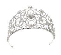 Gatuida Silver Bubble Crystal Tiara Crown for Women Elegant Royal Queen Headband with Unique Bubble Design Shiny Bridal Wedding Accessory for Prom Birthday and Formal Events