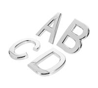 Gatuida Silver Electroplated Alphabet Letters for Wall Decor Self Adhesive Office Door Name Plates Wear Resistant Bold Sign Cutouts for Reception Areas and Home Use