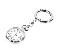 Gatuida Silver Hanging Nurses Pocket Watch with Movement Portable Medical Fob Watch for Healthcare Professionals Abrasion Resistant Dial Easy to Read Design Lightweight for Daily Use