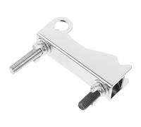 Gatuida Silver Metal Cowbell Mount Clamp with Sturdy Construction and Sleek Polished Design for Securely Fastening Cowbells on Drum Sets and Drum Kits