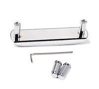 Gatuida Silver Metal Jazz Guitar Bridge Saddle with Adjustable Top Loading Design for Electric Archtop Guitar Accessories Includes Screws and Mini Wrench for Easy Installation