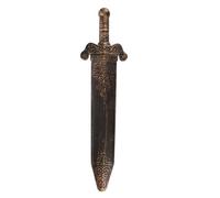 Gatuida Silver Plastic Roman Sword Prop with Sheath for Halloween and School Cosplay, Simple Design Medieval Sword Accessory to Promote Emotional Abilities and Grasping Skills