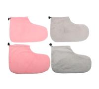 Gatuida Simple Wax Warmer Foot Holder 2 Pairs Cotton Plush Foot Covers Heat Retention and Moisturizer Absorption Enhancement for Hot Wax Therapy