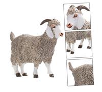 Gatuida Simulated Wild Animal Model Solid Sheep Ornament for Decoration Material Vivid Angora for Poultry Farm Scene Light Grey