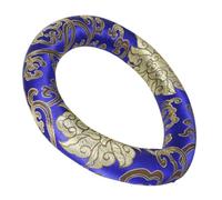 Gatuida Singing Bowl Pad Silk Cushion Blue Round Meditation Sound Bowl Mat for Buddhist