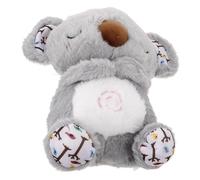 Gatuida Sleep Soother Plush Breathing Effect Bear with Sound Machine Sensory Relief for Boy Girl Grey for Calming Sleep Environment