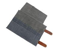 Gatuida Slot Leather Hairdressing Scissor Bag for Barbers Rolling Styling Tools Organizer Pouch Compact Salon Tool Storage for Combs and Clippers