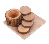 Gatuida Small Animal Wooden Climbing Platform for Hamsters Durable Wooden Ladder with Food Bowl for Play and Exercise for Small Pets Like Rats and Guinea Pigs