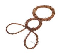 Gatuida Small Bunny Shaped Rattan Wreath 35x15cm Natural Vine Hoop Easter Home Decor Front Door Courtyard DIY Holiday Garland Craft