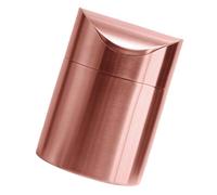 Gatuida Small Stainless Steel Trash Can with Press Lid Mini Garbage Container for Kitchen Bedroom Office Space-Saving Desktop Waste Bin with Modern Look