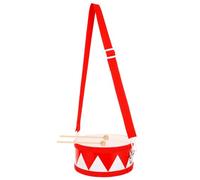 Gatuida Snare Drum Wooden Percussion Instrument Portable Small Hand Drum with Drumsticks for Hand Eye Coordination and Rhythm Development Red