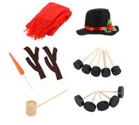 Gatuida Snowman Dressing Kit for Winter Christmas Decor with Accessories Includes Scarf Hat Buttons Lightweight for Holiday Parties and Festive Outdoor Fun