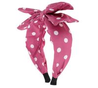 Gatuida Soft Fabric Rabbit Ear Headband for Women Wide Knot Bow Hairband with Cute Dots Comfortable Vintage Hair Accessory for Stylish Everyday Wear