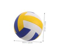 Gatuida Soft Volleyball for Indoor Outdoor Training and Matches Thick Material with Eye-catching White Blue Yellow Design Standard for Middle School Players and Practice