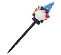 Gatuida Solar Gnome Garden Light Resin Statue Weatherproof Outdoor Solar Stake Lamp for Lawn Courtyard Landscape Decor with Whimsical Cartoon Design