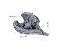 Gatuida Solar Light Dog Grave Marker with Wings Resin Pet Memorial Statue for Outdoor Garden Cemetery Easy Install Pet Grave Marker to Honor Cherished Dogs with Automatic Night