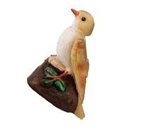 Gatuida Solar Powered Robin Resin Bird Statue Garden Decor Outdoor Patio Lawn Ornament with Automatic Night Light for Garden