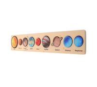 Gatuida Solar System Puzzle Board for Detachable Wooden Space with Planets Interactive Planet Recognition and Kit for Preschoolers