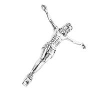 Gatuida Solid Alloy Crucifix Pendant for Men Vintage Jesus Cross Charm for DIY Necklaces and Bracelets Timeless Christian Jewelry with Artistic Detailing