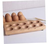 Gatuida Solid Wood Egg Tray Storage Box for Refrigerator Storage Eggs Tray for Home Kitchen Use