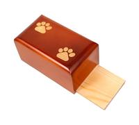 Gatuida Solid Wood Pet Urn for Ashes Wooden Dog Memorial Box Small Cat Cremation Urn for Pet Burial Keepsake Box for Ashes