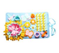 Gatuida Soothing Sniffing Pad for Dogs Interactive Puzzle Cushion with Bright Floral Design Wear-resistant Pet Snuffle Mat for Stress Relief and Slow Feeding Training