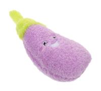 Gatuida Squeaky Eggplant Dog Interactive Plush Vegetable Chew for Puppies Cats Lightweight Pet Supplies for Training Playing and Entertainment Activities