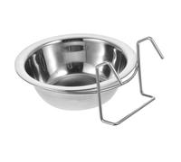 Gatuida Stainless Steel Bird Feeder with Clip Capacity Parrot Food Cup Bowl for Cage Small Animals Easy to Install Durable Wire Hook Holder for Fruits Vegetables and Snacks