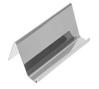 Gatuida Stainless Steel Business Card Holder Desk Stand for Office Tabletop Display Sleek Mirror Silver Card Display Rack Practical and Stylish for Reception Exhibition Home Use