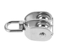 Gatuida Stainless Steel Dual Rotating Pulley Block for Fitness Training Operations Industrial Lifting Multipurpose Swivel Pulley for Various Applications