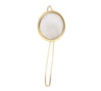 Gatuida Stainless Steel Fine Wire Mesh Sieve Hot Pot Fat Skimmer Cooking Strainer Spoon with Hanging Handle Kitchen Colander for Frying Noodles Vegetables Meat and Flour Filtering Gold