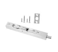 Gatuida Stainless Steel Flush Bolt Door Latch Brushed Silver Concealed Slide Latch for French Double Garage Doors and Discreet Security Lock