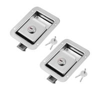 Gatuida Stainless Steel Flush Mount Paddle Handle Latch Lock with Secure Core for Trucks Trailers Rvs Durable Tampering Trailer Door Latch Replacement Compatible with Patrol Cars