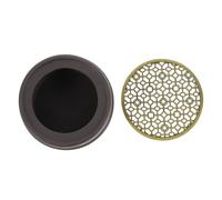 Gatuida Stainless Steel Japanese Style Tea Warmer Hollow Heating Base for Home Office Tea Lovers Practical Multi-use Warmer Milk Coffee with Air Circulation Design