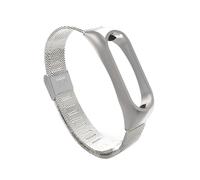 Gatuida Stainless Steel Metal Wristband Strap for Fit Band Bracelet Replacement for Smart Watch Smooth Finish Silver Accessory for Men and Women