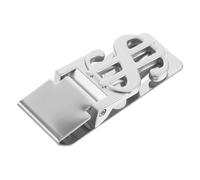 Gatuida Stainless Steel Money Clip with Symbol Small Lightweight Metal Bill Fixing Clip for Office Use Cash Holder with Smooth Finish Resistant Design