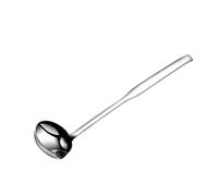 Gatuida Stainless Steel Oil Separation Spoon Medium Creative Filtering Ladle with Long Handle for Soup and Fat Straining Draining Kitchen Tool for Healthy Cooking