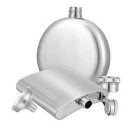Gatuida Stainless Steel Outdoor Hip Flask Set with Funnel Round and Square Liquor Bottles Portable Hidden Alcohol Container for Camping Hiking Fishing Men and Women