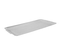 Gatuida Stainless Steel Rectangular Serving Tray Practical Food Storage Plate Lightweight Portable Multi-use Dessert Snack Fruit Bbq Meat Platter for Kitchen and Dining