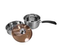 Gatuida Stainless Steel Saucepan Steamer Pot with Single Handle Nonstick Surface for Braising Soup Cooking Porridge and Steaming Multi Use Kitchen Pot with Easy Clean Design